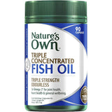 Nature's Own Triple Concentrated Fish Oil Odourless 90 Capsules